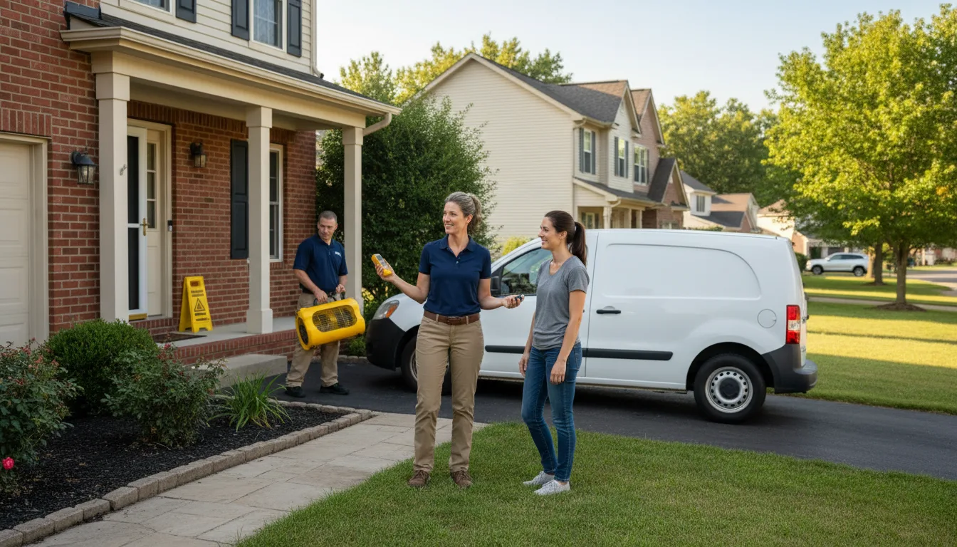 Residential water damage restoration in Paris, ID